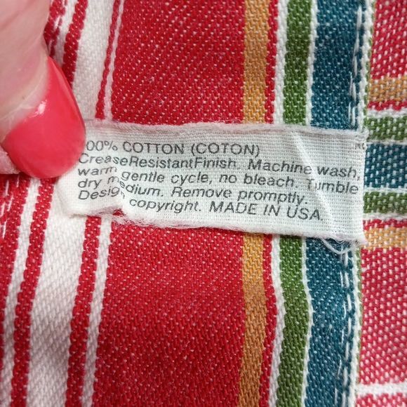 Now Designs SF,La BUONA CUCINA d' Italia multicolor striped APRON with pocket,OS - Picture 8 of 8